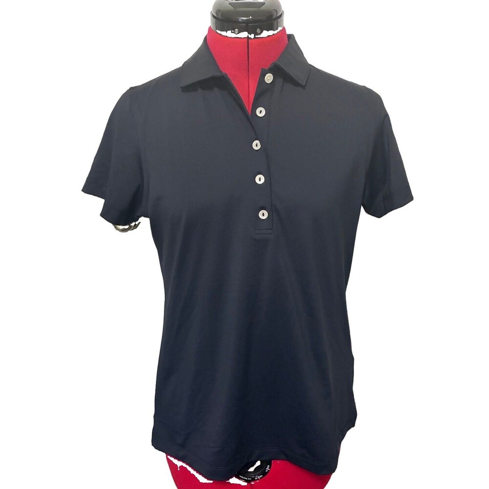 Peter Millar NWT Women’s Black Polo Size Small UPF 50+